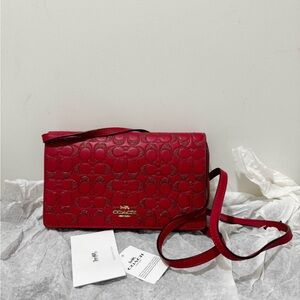 new Coach HAYDEN FOLDOVER CROSSBODY CLUTCH IN SIGNATURE LEATHER (COACH F88078)